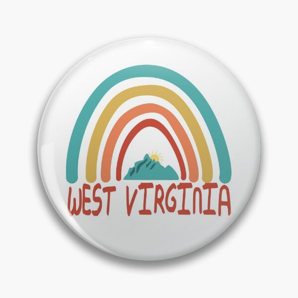 Item preview, West Virginia Retro Vintage Rainbow - West Virginia Mountain Souvenir - Gift - Hometown - Hiking - Nature designed and sold by HappyTees Lab.
