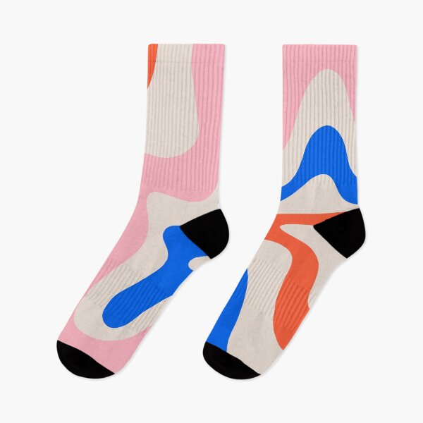 Item preview, Retro Liquid Swirl Abstract Pattern Square Pink, Orange, and Royal Blue designed and sold by kierkegaard.