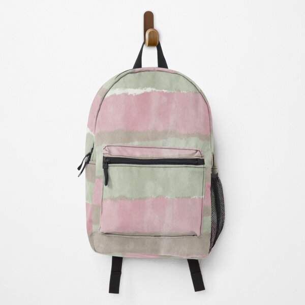 Item preview, Vintage Style Colorful Pink Green Brown Texture Watercolor Stripes Lines Pattern  designed and sold by wenjunior.