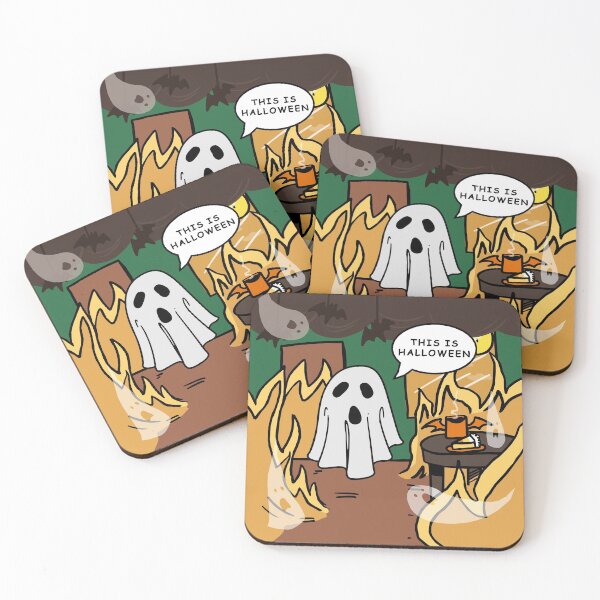 Item preview, This Is Fine Halloween Edition designed and sold by BubblePieces.