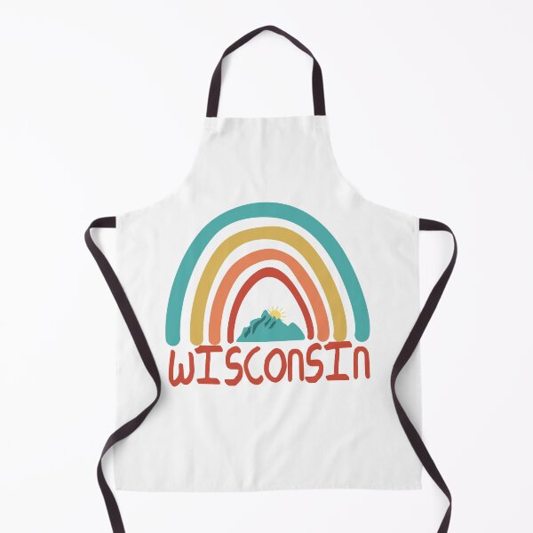 Item preview, Wisconsin Retro Vintage Rainbow - Wisconsin Mountain Souvenir - Gift - Hometown - Hiking - Nature designed and sold by HappyTees Lab.