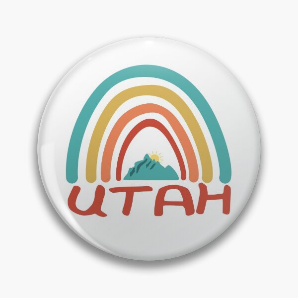 Item preview, Utah Retro Vintage Rainbow - Utah Mountain Souvenir - Gift - Hometown - Hiking - Nature designed and sold by HappyTees Lab.