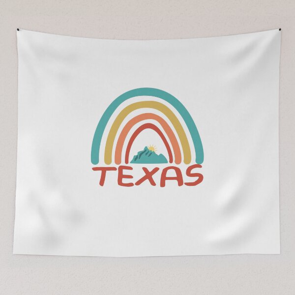 Item preview, Texas Retro Vintage Rainbow - Texas Mountain Souvenir - Gift - Hometown - Hiking - Nature designed and sold by HappyTees Lab.