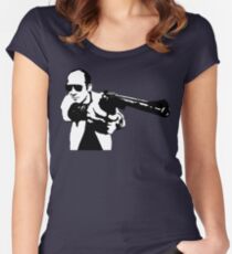 Hunter S Thompson - Gun - Large Women's Fitted Scoop T-Shirt