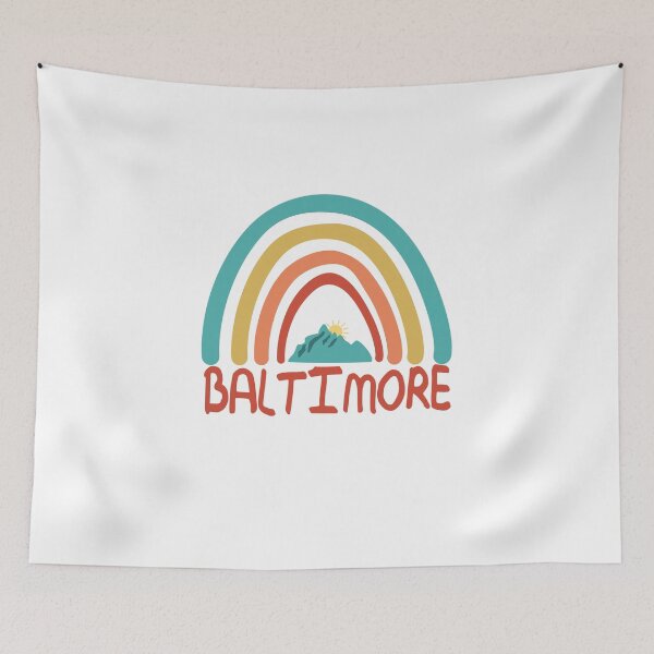 Item preview, Baltimore Retro Vintage Rainbow - Baltimore Maryland Mountain Souvenir - Gift - Hometown - Hiking - Nature designed and sold by HappyTees Lab.