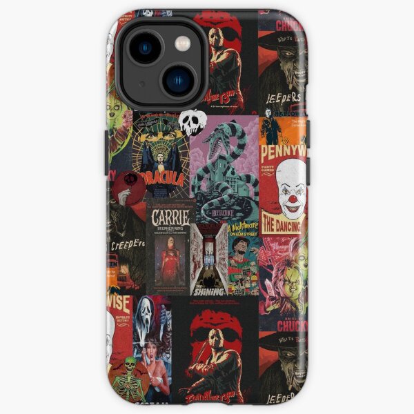 halloween horror movie collage iPhone Tough Case