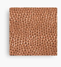 Copper Hammered Dots Canvas Print