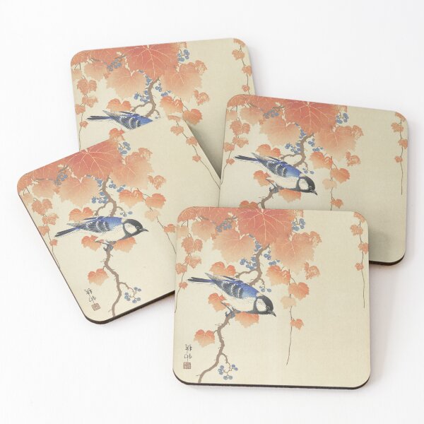 Item preview, Great Tit on Paulownia Branch by Ohara Koson - Japanese Vintage Artwork designed and sold by Purrfecta.