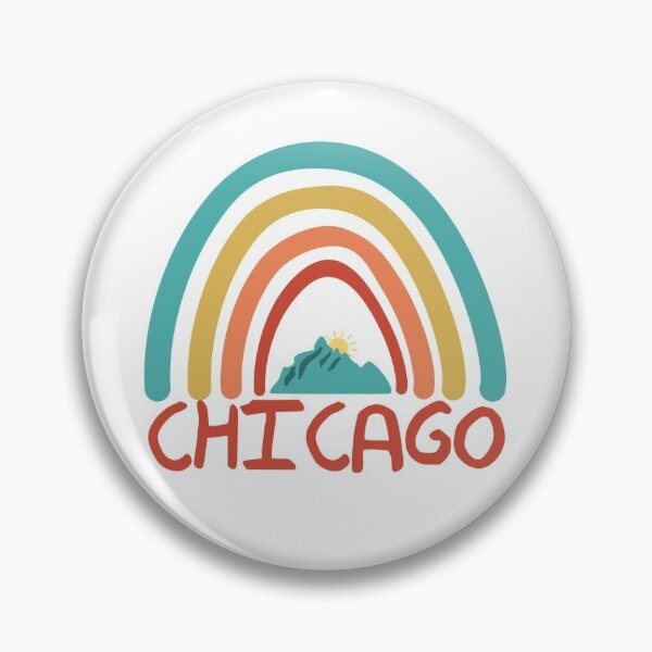 Item preview, Chicago Retro Vintage Rainbow - Chicago Illinois Mountain Souvenir - Gift - Hometown - Hiking - Nature designed and sold by HappyTees Lab.