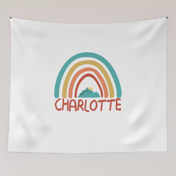 Item preview, Charlotte Retro Vintage Rainbow - Charlotte North Carolina Mountain Souvenir - Gift - Hometown - Hiking - Nature designed and sold by HappyTees Lab.