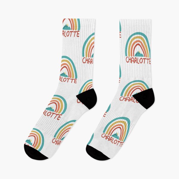Item preview, Charlotte Retro Vintage Rainbow - Charlotte North Carolina Mountain Souvenir - Gift - Hometown - Hiking - Nature designed and sold by HappyTees Lab.