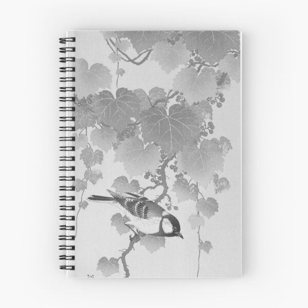 Item preview, Great Tit on Paulownia Branch II by Ohara Koson - Japanese Vintage Artwork designed and sold by Purrfecta.