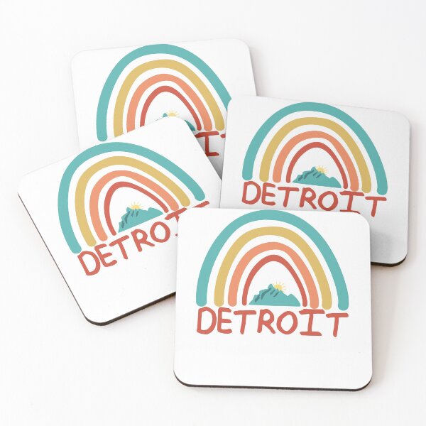 Item preview, Detroit Retro Vintage Rainbow - Detroit Michigan Mountain Souvenir - Gift - Hometown - Hiking - Nature designed and sold by HappyTees Lab.