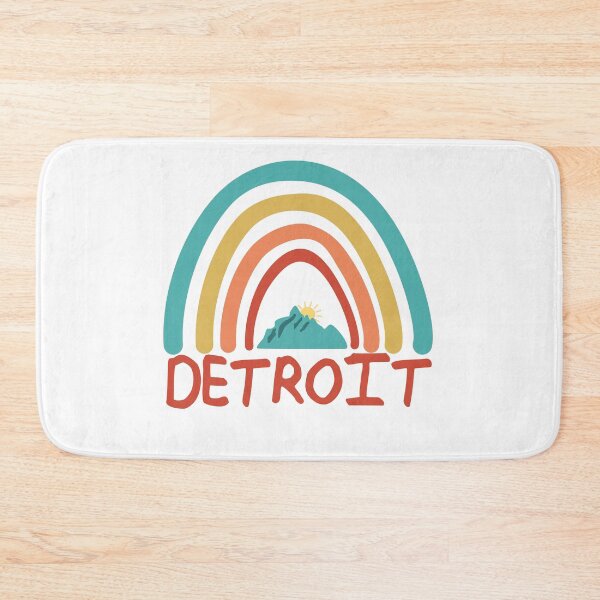 Item preview, Detroit Retro Vintage Rainbow - Detroit Michigan Mountain Souvenir - Gift - Hometown - Hiking - Nature designed and sold by HappyTees Lab.
