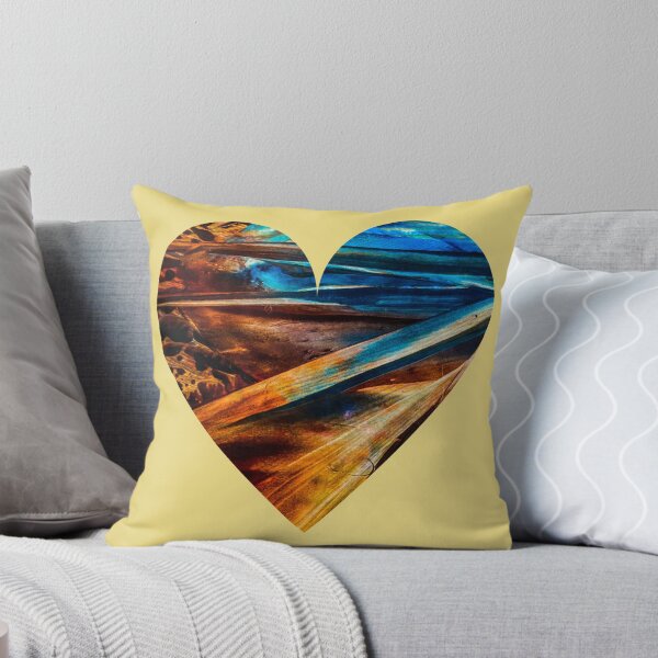 Item preview, Spectral sunset ray of cold blue and warm yellow abstract heart  designed and sold by TitaCris.