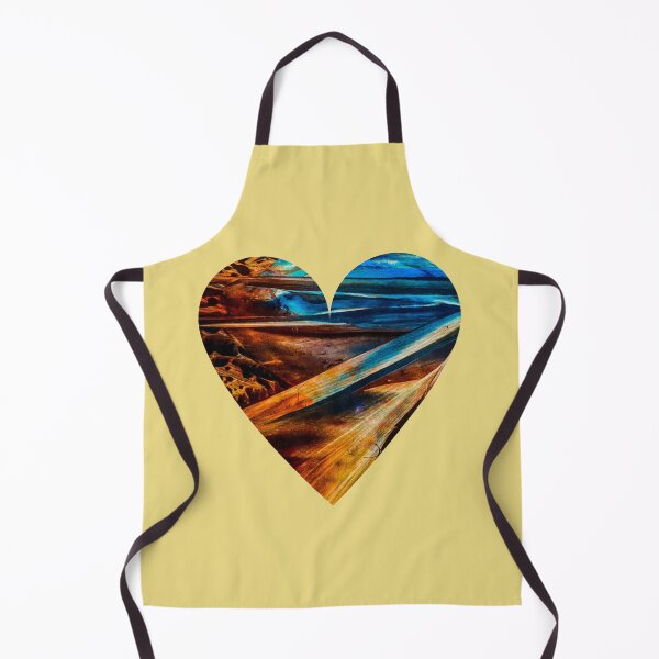 Item preview, Spectral sunset ray of cold blue and warm yellow abstract heart  designed and sold by TitaCris.
