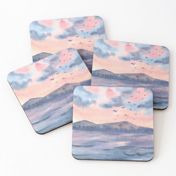 Item preview, Pink Sunset over the Sea designed and sold by galleasstudio.