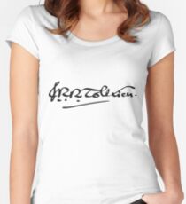 J. R. R. Tolkien Signature Women's Fitted Scoop T-Shirt