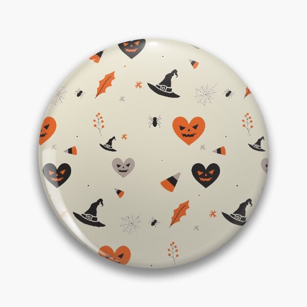 Aperçu de l'œuvre Motif tendance Halloween, chapeau de sorcière araignée motif coeur effrayant créée et vendue par PlanetPattern.