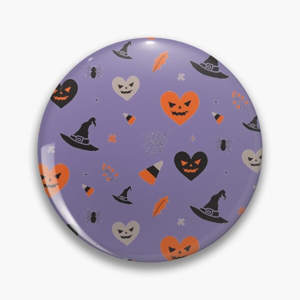 Item preview, Halloween Trendy Pattern, Witch Hat Spider Scary Heart Pattern designed and sold by PlanetPattern.