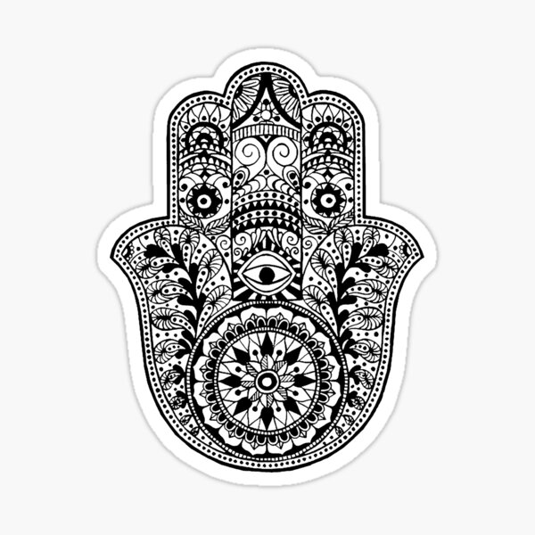Item preview, Black And White Hamsa designed and sold by maryedenoa.