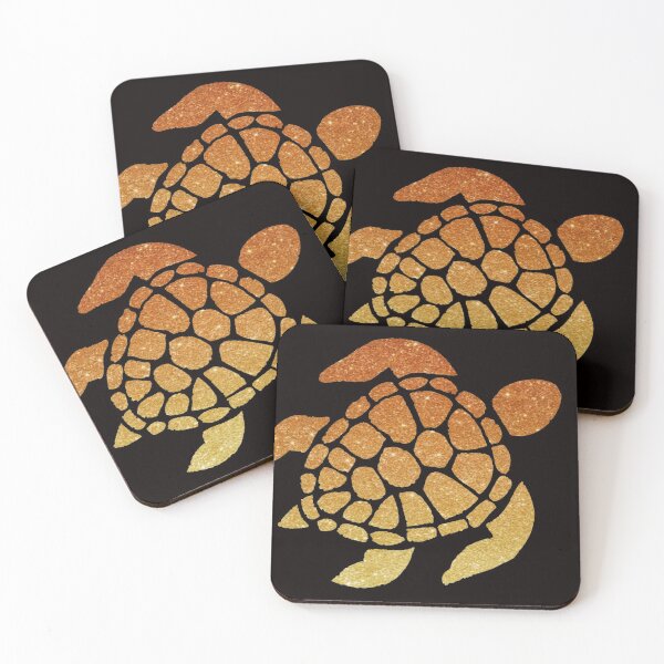 Item preview, Orange Ombre Faux Glitter Turtle designed and sold by Felicity-K.
