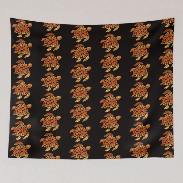 Item preview, Golden Orange Ombre Faux Glitter Turtle designed and sold by Felicity-K.