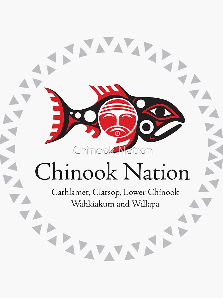 Chinook Nation Tribal Logo, with circle zig zag