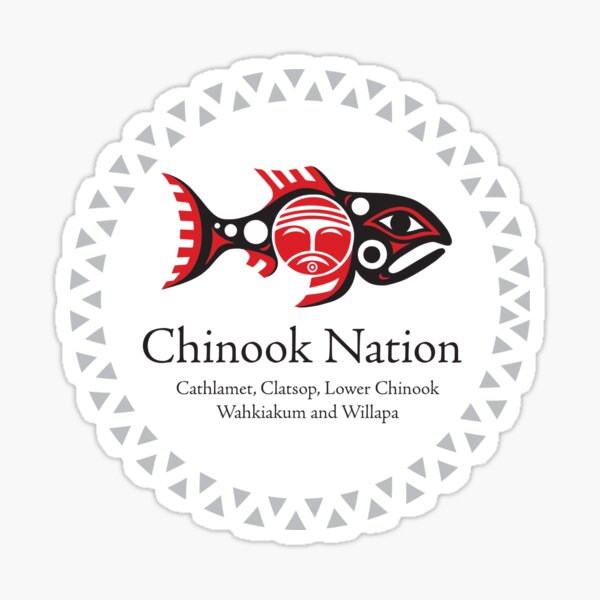 Item preview, Chinook Nation Tribal Logo, with circle zig zag designed and sold by Chinook Nation.