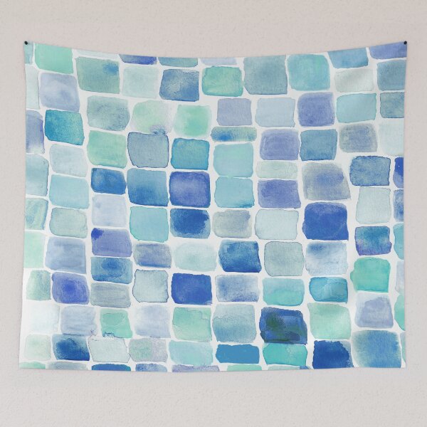 Item preview, Beautiful Blues Colorfield Watercolor designed and sold by laurabethlove.
