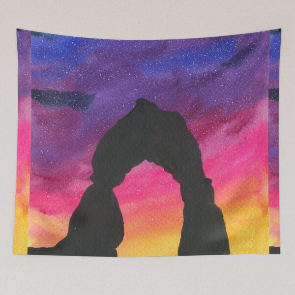 Item preview, Night Sky With Arc of Utah Painting Design designed and sold by galleasstudio.