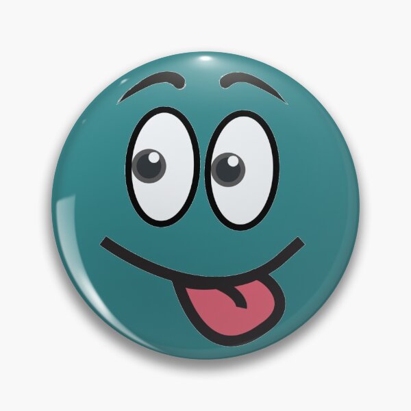 Item preview, Funny Silly face - goofy face - teal designed and sold by ABInspired.