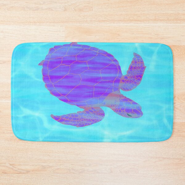 Item preview, Purple and Pink Sea Turtle Swimming in Blue Ocean designed and sold by MamaSweetea.