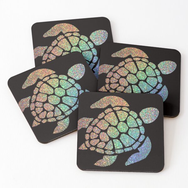 Item preview, Holographic Rainbow Ombre Faux Glitter Turtle designed and sold by Felicity-K.