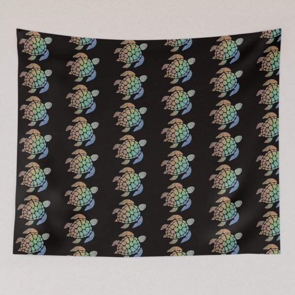 Item preview, Holographic Rainbow Ombre Faux Glitter Turtle designed and sold by Felicity-K.