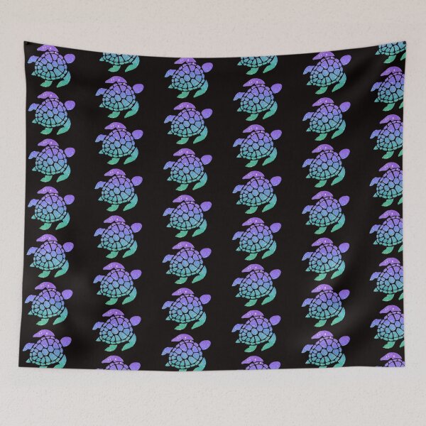 Item preview, Bright Purple Aqua Ombre Faux Glitter Turtle designed and sold by Felicity-K.