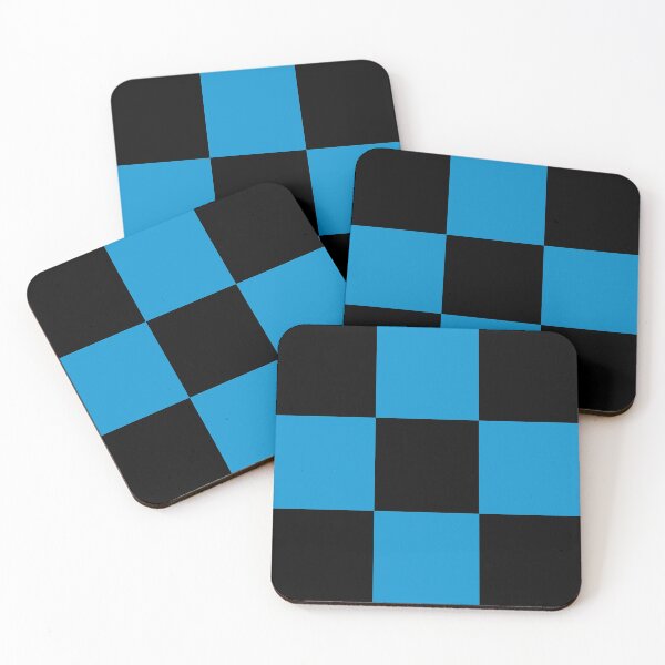 Item preview, Checkered (XL Squares) Light Blue and Black designed and sold by Tree45.