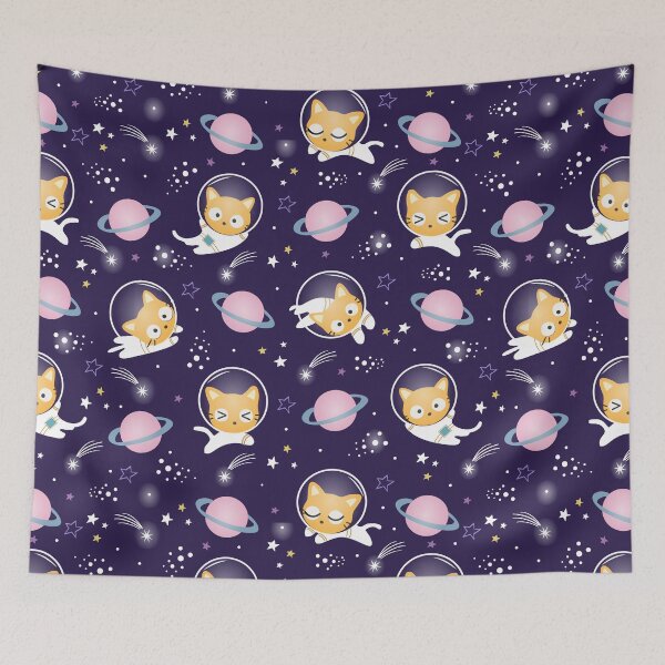 Item preview, Cats In Space Pink Planets designed and sold by loganferret.