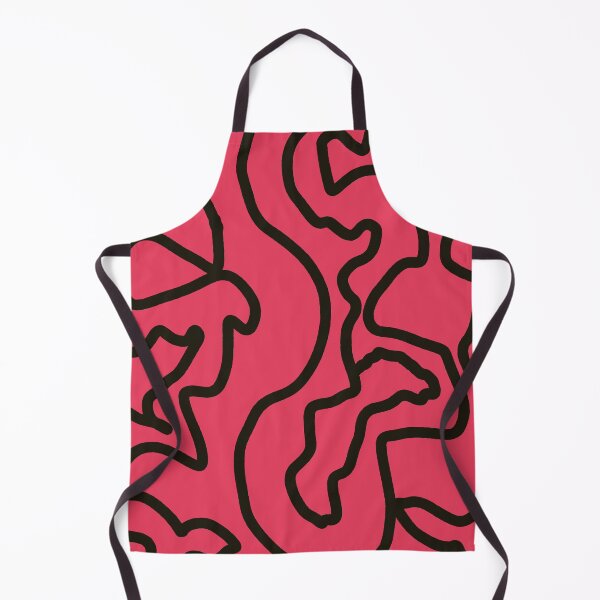 Item preview, Bright Coral Neon Scribble Abstract Art Minimalist Painting Pattern designed and sold by hopecope.