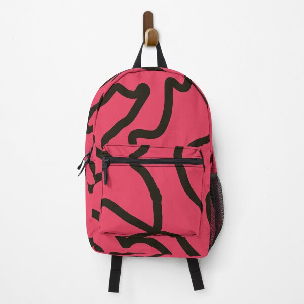 Item preview, Bright Coral Neon Scribble Abstract Art Minimalist Painting Pattern designed and sold by hopecope.