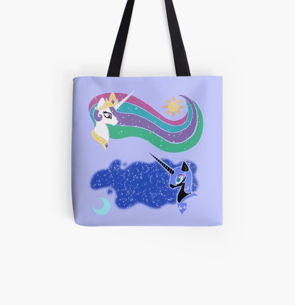 Princess Celestia and Nightmare Moon All Over Print Tote Bag