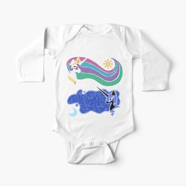 Princess Celestia and Nightmare Moon Long Sleeve Baby One-Piece