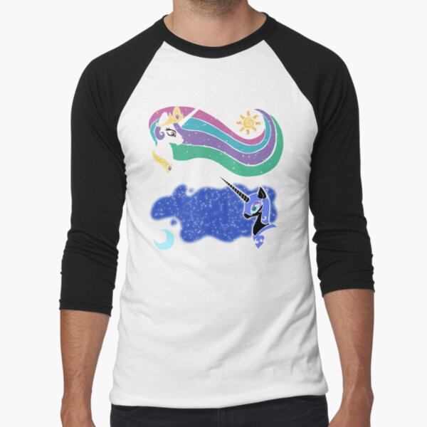 Princess Celestia and Nightmare Moon Baseball ¾ Sleeve T-Shirt