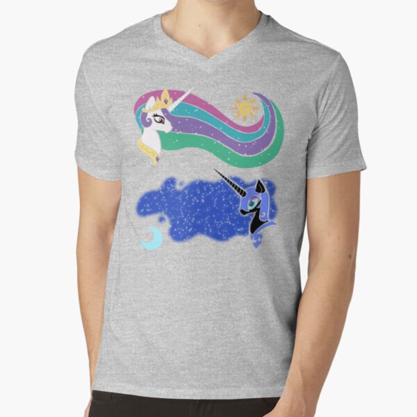 Princess Celestia and Nightmare Moon V-Neck T-Shirt