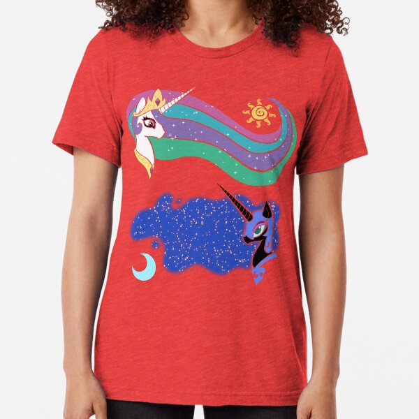 Princess Celestia and Nightmare Moon Tri-blend T-Shirt