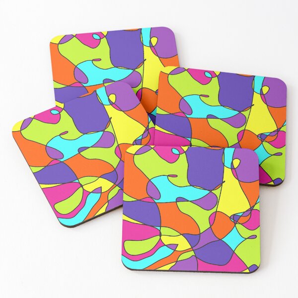 Item preview, Neon Geometric Art Painting Print Bright Abstract  designed and sold by hopecope.