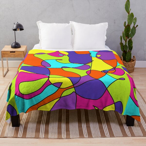 Item preview, Neon Geometric Art Painting Print Bright Abstract  designed and sold by hopecope.
