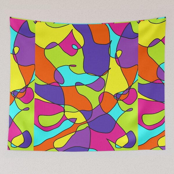 Item preview, Neon Geometric Art Painting Print Bright Abstract  designed and sold by hopecope.
