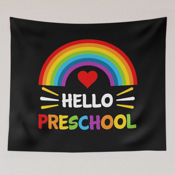 Item preview, Hello Preschool Student Teacher Back To School Rainbow  designed and sold by StudioTina.