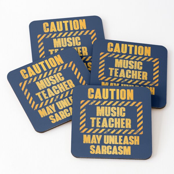 Item preview, Caution: Music Teacher.  May Unleash Sarcasm designed and sold by HappySchnapper.
